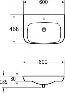 Раковина BelBagno 60см ALP-600-CB-LVB
